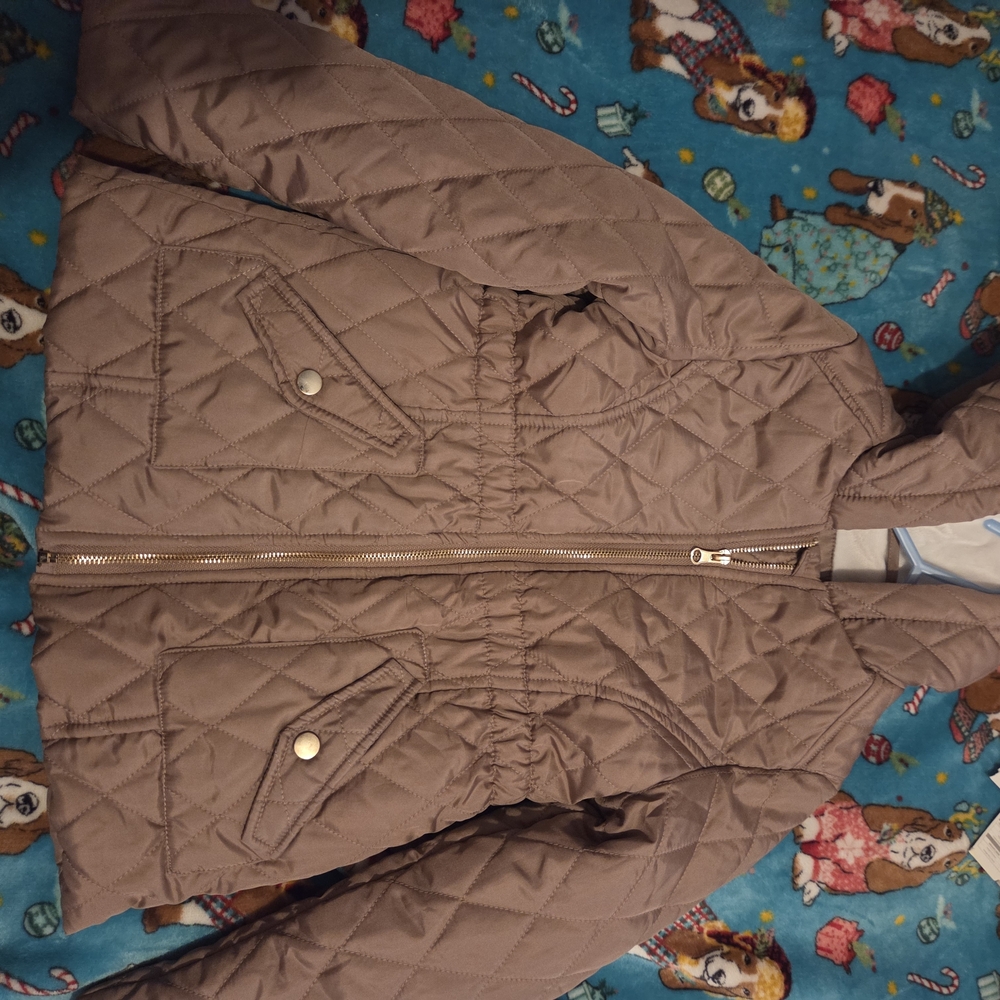 J for Justify Kids Quilted Puffer Jacket - Brown